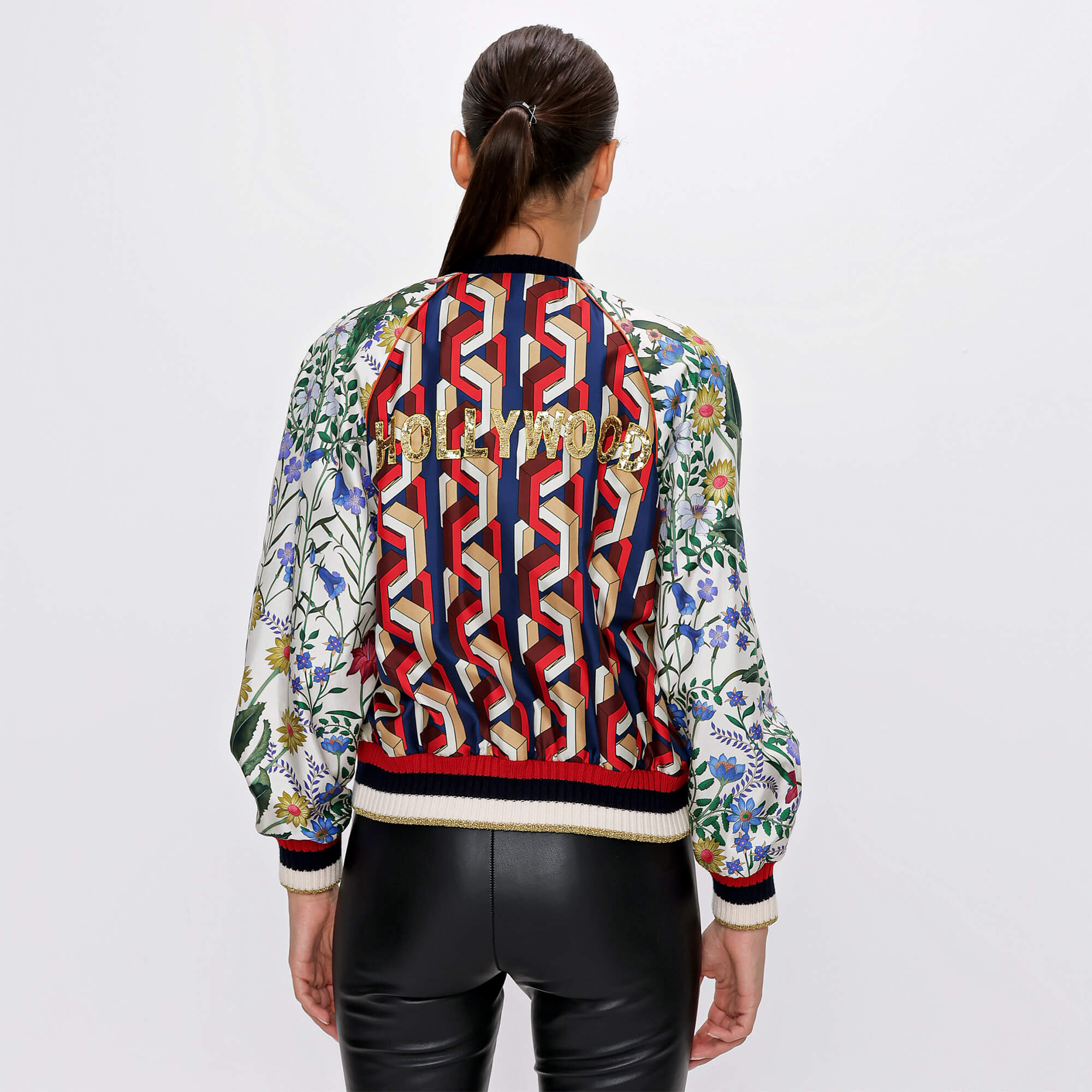 Gucci floral cheap bomber jacket